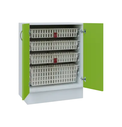 MBS - 65D2 spodní skříňka boxová, 2-dveřová, 908x654x600, korpus bílý, dvířka jarní zeleň